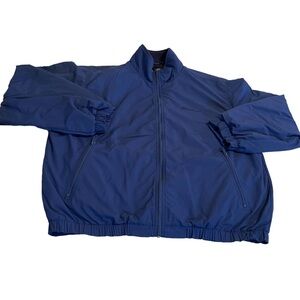 Eddie Bauer Jacket Men XL Blue Nylon Coat Full Zip Outdoors Heavyweight‎ Hiking